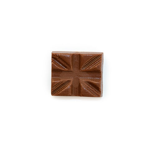 Milk Chocolate Union Jack Flags - Mini Cuboid