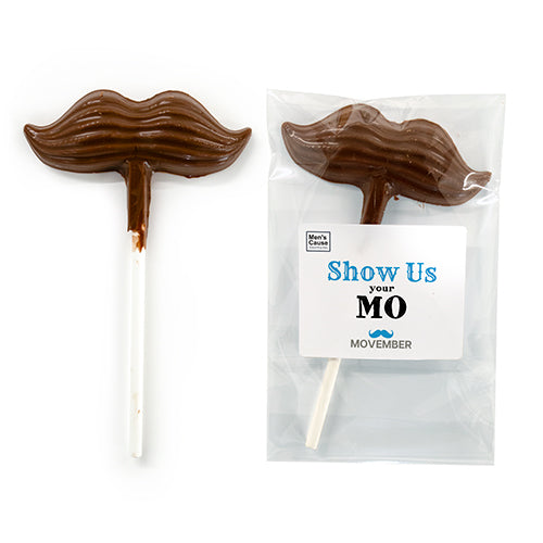 Moustache Chocolate Lollipop - Movember