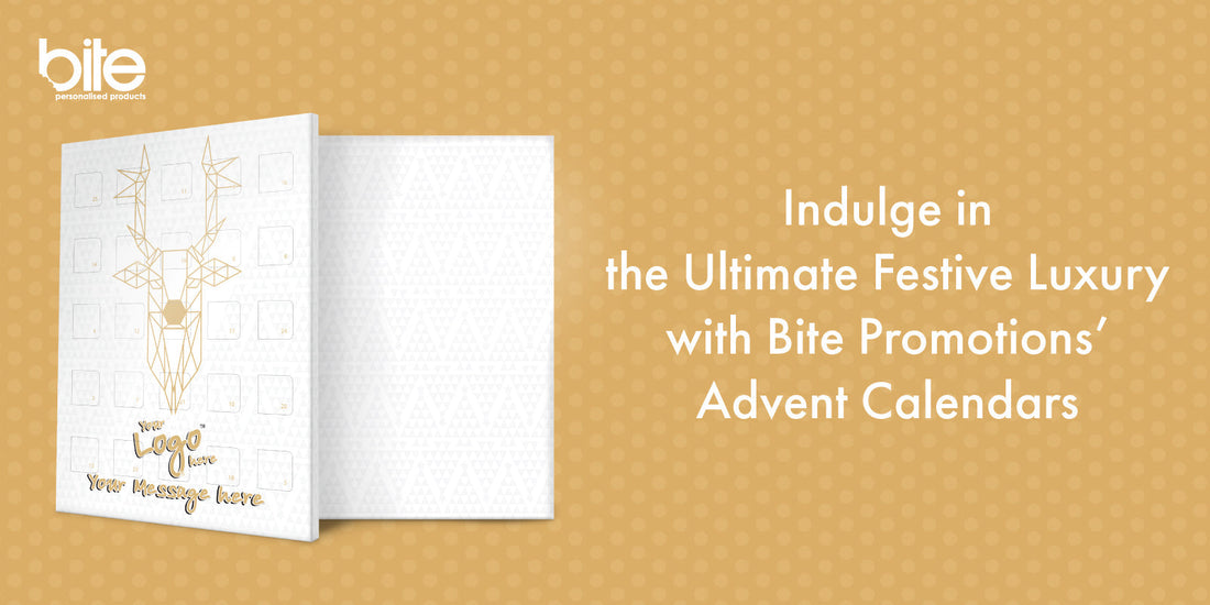 Luxury white and gold advent calendar next to title text