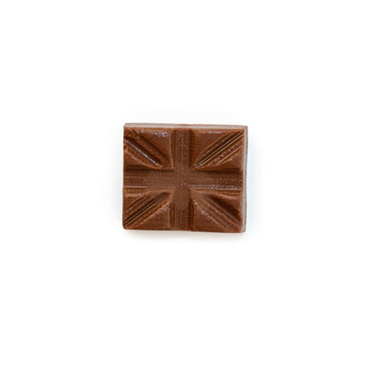 Milk Chocolate Union Jack Flags - Mini Cuboid