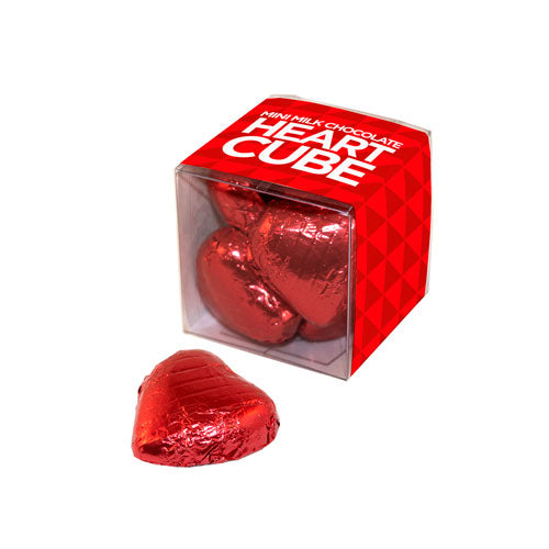 Mini Milk Chocolate Heart Cube Wrap