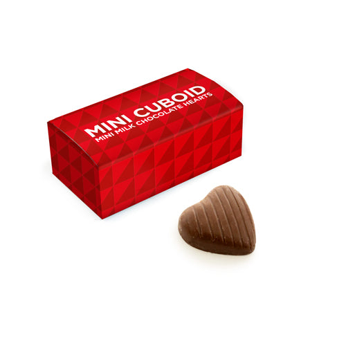 Mini Milk Chocolate Heart Cuboid Box