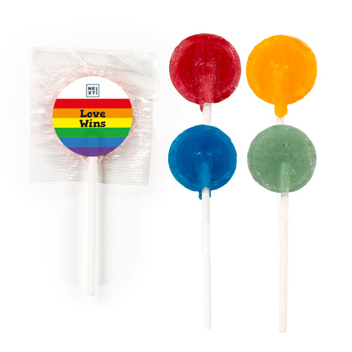 Assorted Flat Lollipop Label - Pride