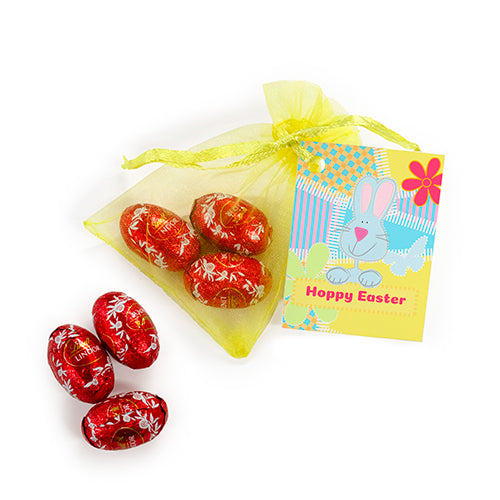 Lindt Mini Lindor Eggs Organza Bag