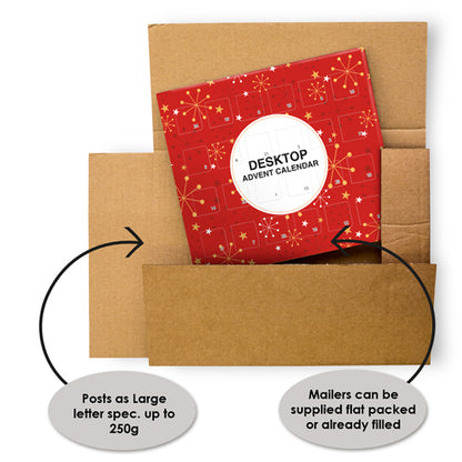 Desktop Advent Calendar - Single Sided Print - With Mailer