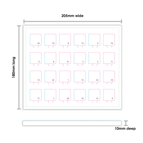 Desktop Advent Calendar - Single Sided Print - With Mailer
