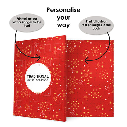 Traditional Advent Calendar - Single Sided Print - With Mailer