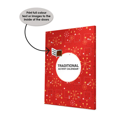 Traditional Advent Calendar - Double Sided Print - Foil Backed
