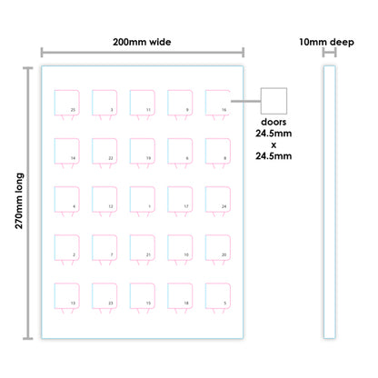 Traditional Advent Calendar - Double Sided Print