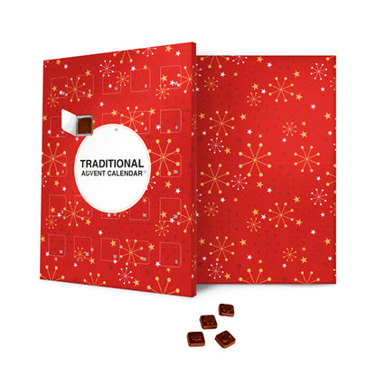 Traditional Advent Calendar - Single Sided Print - Foil Backed