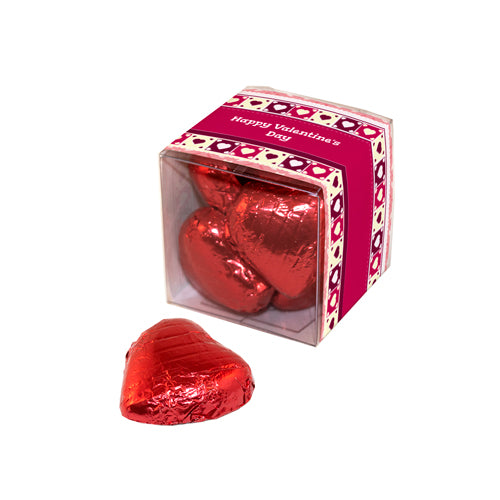Mini Cube -  Mini Chocolate Hearts - Valentine's Day
